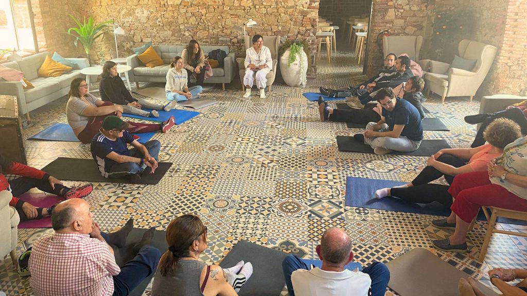 Iniciando el taller de meditación